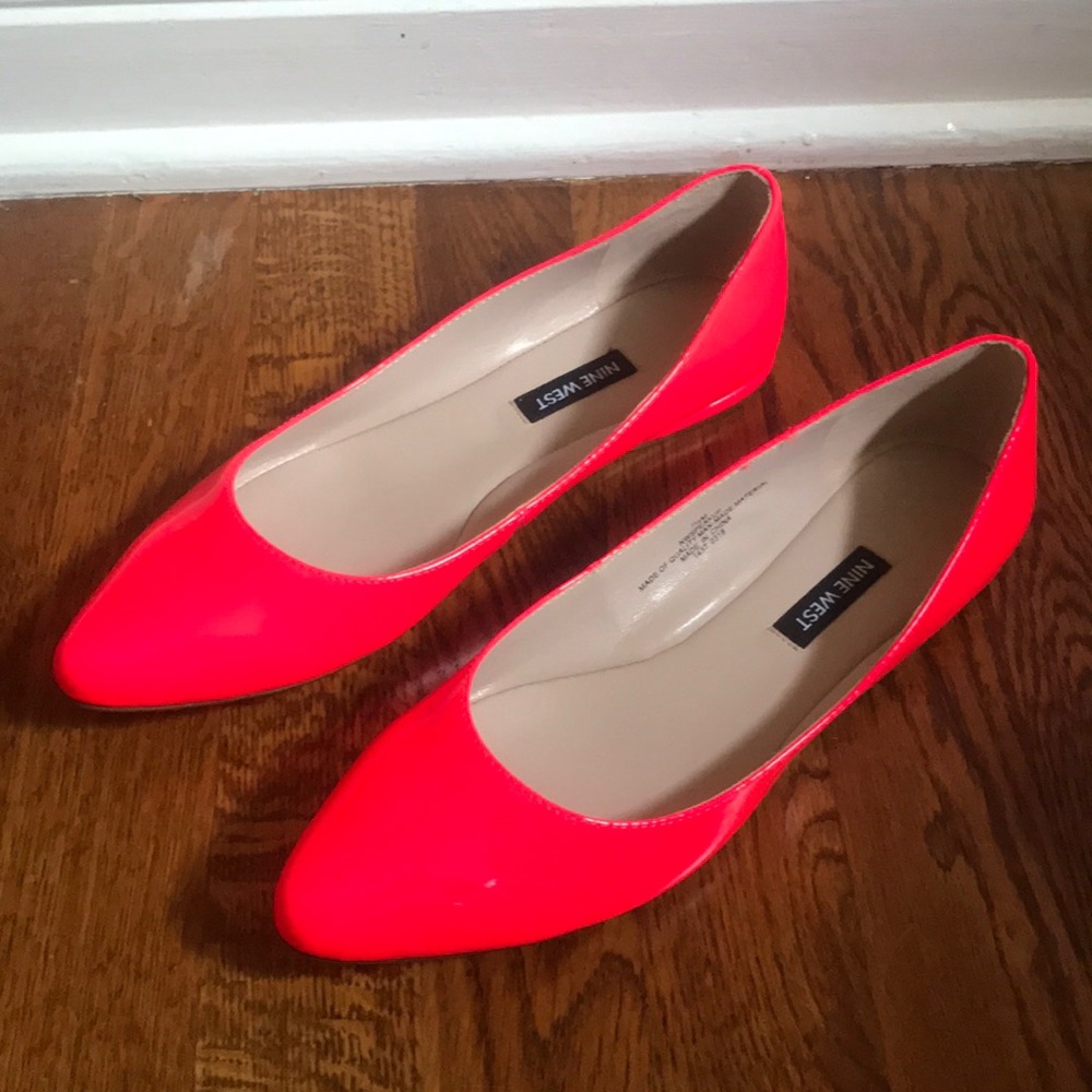 Nine West Neon pink ballet flats